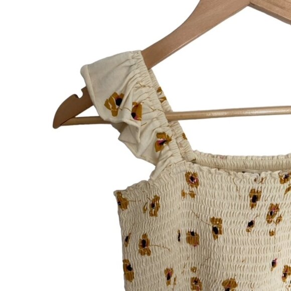 Billabong On Debut Floral Smocked Top Medium - Picture 5 of 5